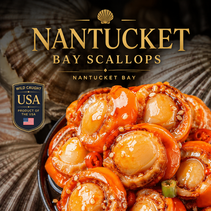 🦪High-protein, ready-to-eat scallop meat from Nantucket Bay Scallops-9YOE9