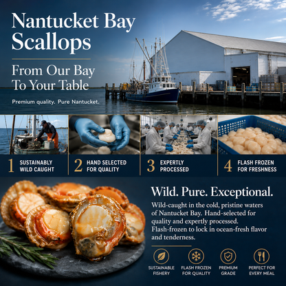 🦪High-protein, ready-to-eat scallop meat from Nantucket Bay Scallops-9YOE9