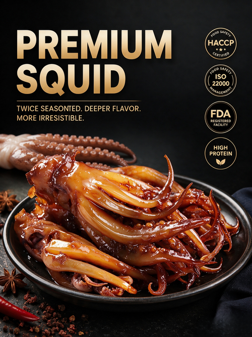 🦑BBQ Roasted Whole Squid Snack – Ready to Eat, Individually Wrapped-9YOE9