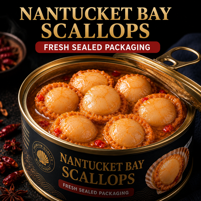 🦪High-protein, ready-to-eat scallop meat from Nantucket Bay Scallops-9YOE9
