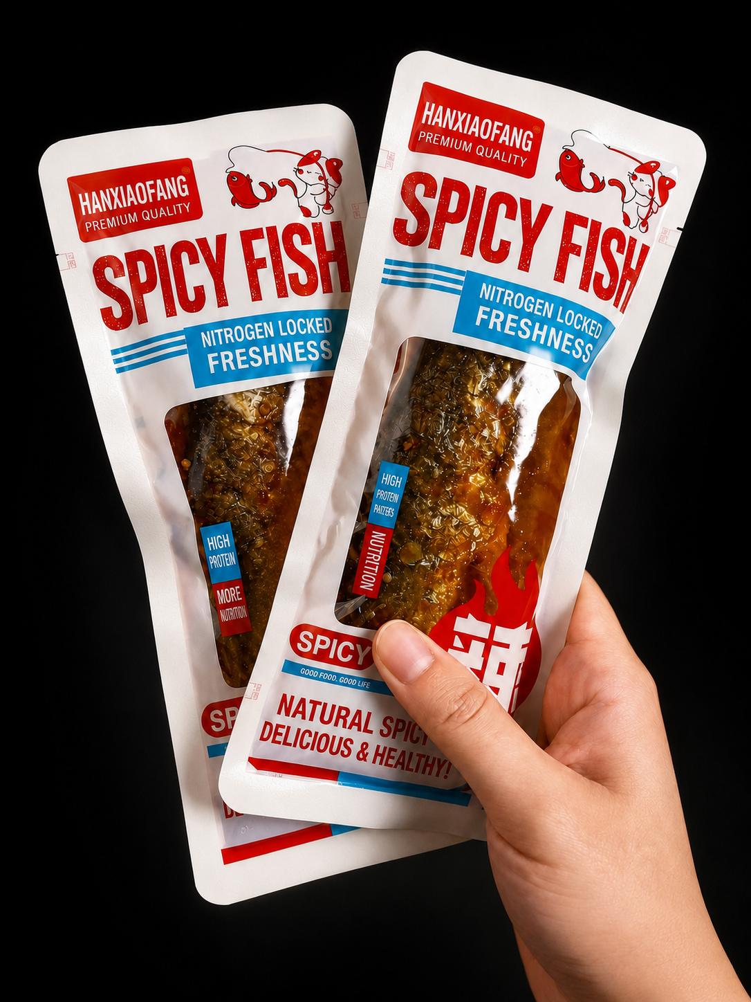 🐟️Gourmet Spicy Whole Fish | Vacuum-Sealed | High Protein Seafood Snack-9YOE9