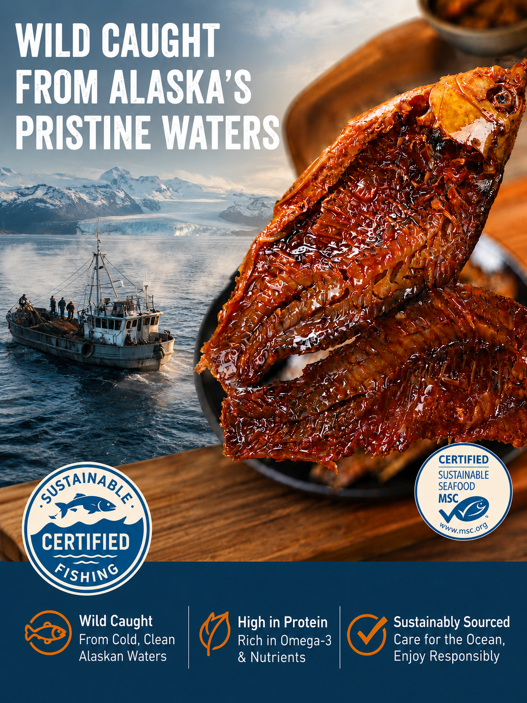 🐟️Gourmet Spicy Whole Fish | Vacuum-Sealed | High Protein Seafood Snack-9YOE9