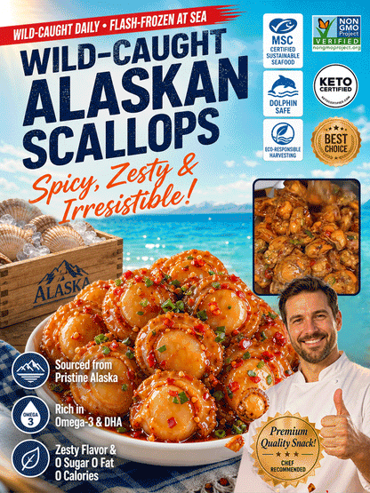 [Wild-caught] High-protein, spicy, ready-to-eat scallop meat