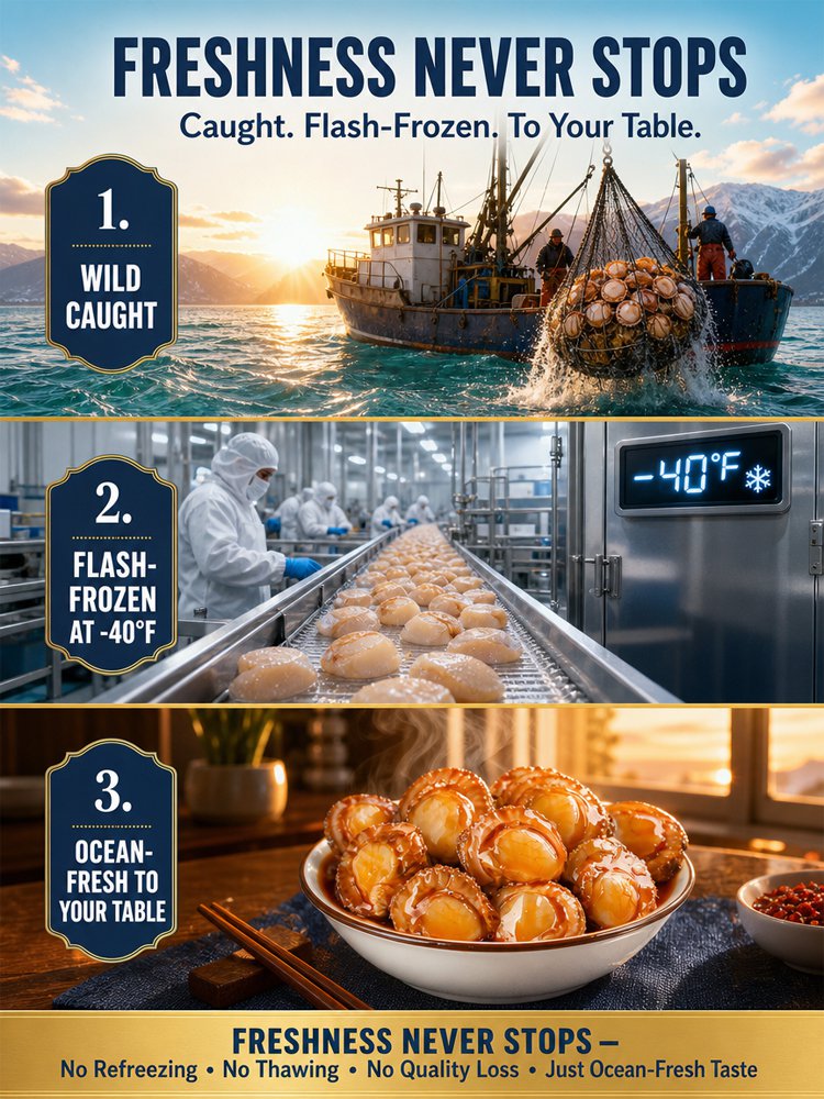 [Wild-caught] High-protein, spicy, ready-to-eat scallop meat