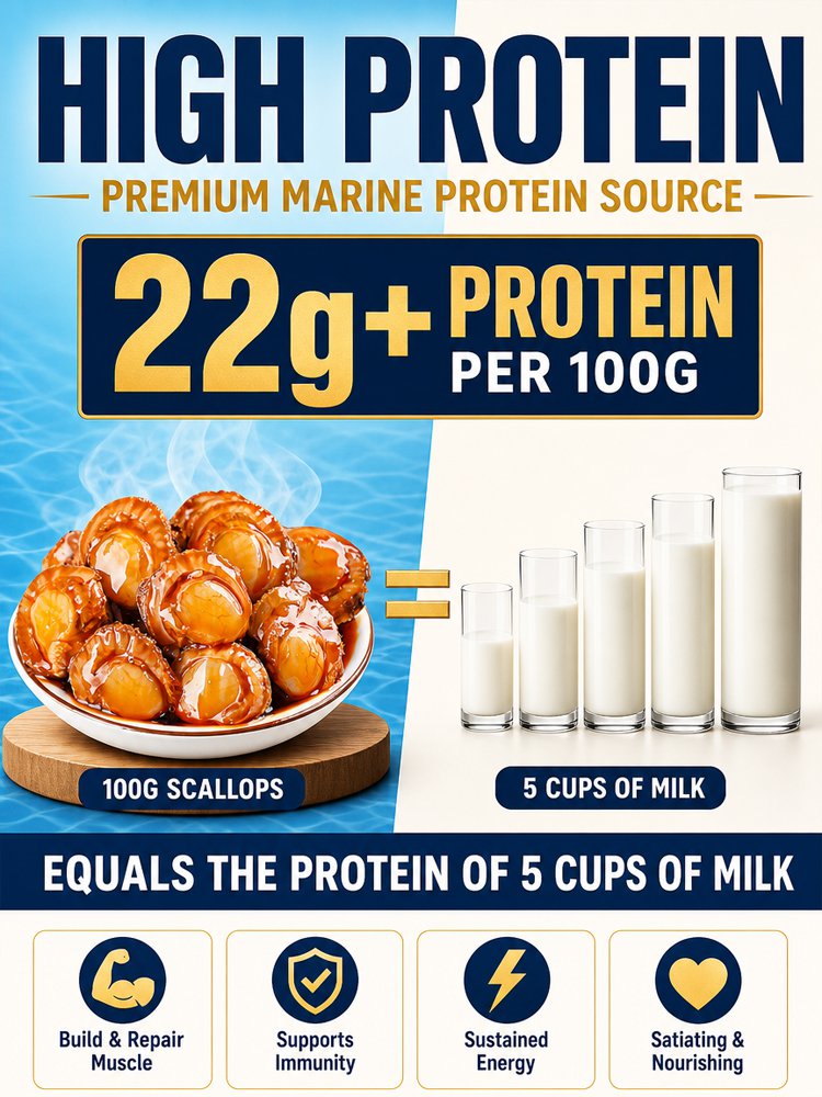 [Wild-caught] High-protein, spicy, ready-to-eat scallop meat